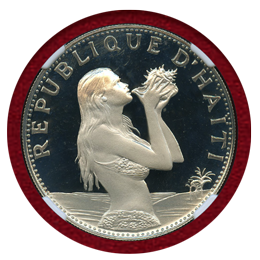 【SOLD】ハイチ 1973年 50グールド銀貨 Proof NGC PF68UC