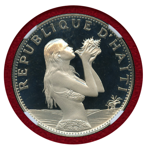 準最高14枚母なる愛の象徴1973ハイチ銀貨芸術的プルーフPCGS69DCAM 準最高14枚母なる愛の象徴1973ハイチ銀貨芸術的プルーフ