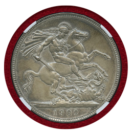 【SOLD】イギリス 1902年 クラウン銀貨 マットプルーフ エドワード7世 PF64 MATTE