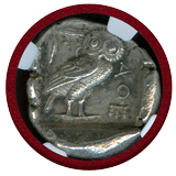 古代ギリシャ アッティカ アテネ 455-440BC 4ドラクマ フクロウ Ch AU