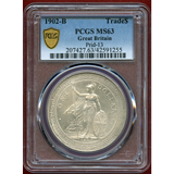 イギリス 1902B トレードダラー銀貨 ブリタニア PCGS MS63