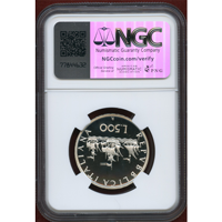 イタリア 1997R 500リレ 銀貨 コロンブスの船 NGC PF69UC