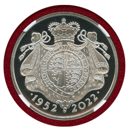 イギリス 2022年 5ポンド 銀貨 エリザベス2世在位70周年記念 NGC PF70UC ER