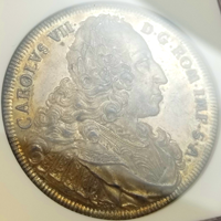 ドイツ ニュルンベルク 1742PGN ターラー 銀貨 都市景観 NGC MS62