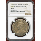 イギリス 1936年 銀メダル エドワード8世 Abdication NGC MS64