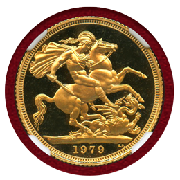 イギリス 1979年 ソブリン 金貨 エリザベス2世ヤングバスト NGC PF69UC