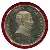 ウルグアイ 1953年 試作(MODEL)ペソ銀貨 メダリックイシュー NGC PF65CAMEO