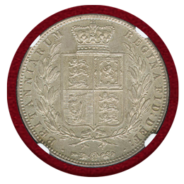 【SOLD】イギリス 1878年 1/2クラウン 銀貨 ヴィクトリア ヤングヘッド NGC MS63