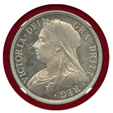 イギリス 1893年 1/2クラウン 銀貨 ヴィクトリア オールドヘッド NGC PF64CAM