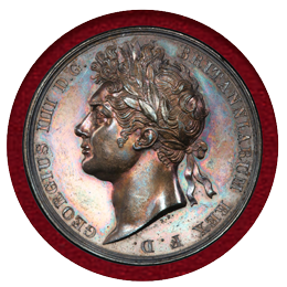 【SOLD】イギリス 1821年 銀メダル ジョージ4世 戴冠記念 PCGS SP63
