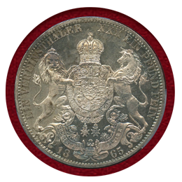 ドイツ ハノーファー 1865B ターラー 銀貨 ゲオルク5世 PCGS MS64