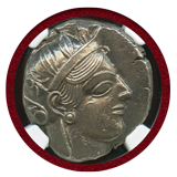 【SOLD】古代ギリシャ アッティカ アテネ 440-404BC 4ドラクマ 銀貨 フクロウ MS