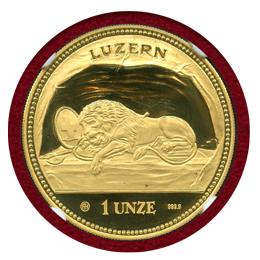 【SOLD】スイス ルツェルン 1988年 1オンス 金貨 嘆きのライオン NGC PF69UC