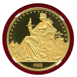 【SOLD】スイス ルツェルン 1988年 1オンス 金貨 嘆きのライオン NGC PF69UC