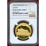 【SOLD】スイス ルツェルン 1988年 1オンス 金貨 嘆きのライオン NGC PF69UC