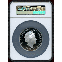 イギリス 2018年 10ポンド(5オンス) 銀貨 エリザベス2世戴冠65周年 PF70UC FR