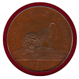 シエラレオネ 1791年 50セント 銅貨 ライオン PCGS PR64