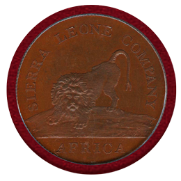 シエラレオネ 1791年 50セント 銅貨 ライオン PCGS PR64