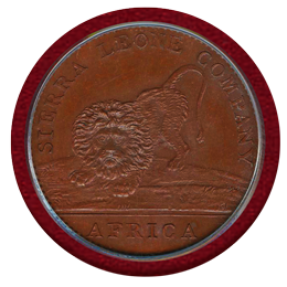 シエラレオネ 1791年 20セント 銅貨 ライオン PCGS PR65