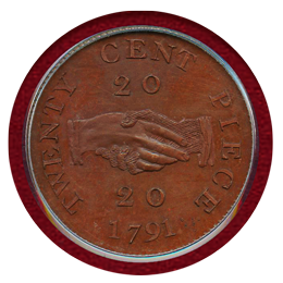 シエラレオネ 1791年 20セント 銅貨 ライオン PCGS PR65