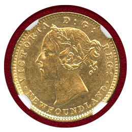 カナダ ニューファンドランド 1882年 2ドル金貨 ヴィクトリア女王 NGC MS61