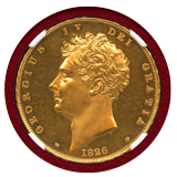 イギリス 1826年 5ポンド 金貨 ジョージ4世 NGC PF62CAMEO