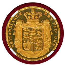 イギリス 1826年 5ポンド 金貨 ジョージ4世 NGC PF62CAMEO
