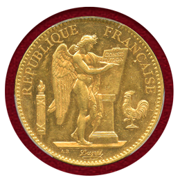 フランス 1904A 100フラン 金貨 エンジェル立像 PCGS MS62