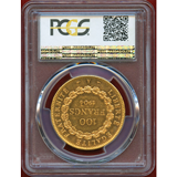 フランス 1904A 100フラン 金貨 エンジェル立像 PCGS MS62