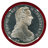 オーストリア (1780) ターラー 銀貨 マリアテレジア リストライク NGC PF68CAMEO