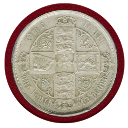 イギリス 1884年 銀貨 ヴィクトリア女王 フローリン PCGS MS64