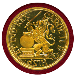 ベルギー 1666年(1987年) Souverain d´or 金貨 PROOF リストライク