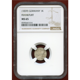 ドイツ フランクフルト (1839) クロイツァー 都市景観 NGC MS65