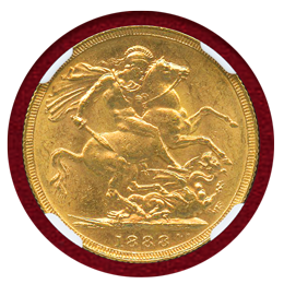イギリス 1888年 ソブリン 金貨 ヴィクトリア ジュビリーヘッド NGC MS61