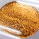 オーストリア ザルツブルク 1727-44年 24ダカット金メダル 都市景観 NGC AU55