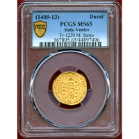 【SOLD】イタリア ヴェネチア 1400-13年 ダカット 金貨  PCGS MS65