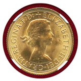 イギリス 1967年 ソブリン 金貨 エリザベス2世 NGC MS66