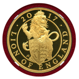 イギリス 2017年 £100 クイーンズビースト ライオン NGC PF70UC