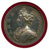 イギリス 1710年 銀メダル アン女王 サラゴサの戦い NGC MS61