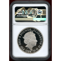 イギリス 2018年 £5 銀貨 ピエフォー エリザベス2世戴冠65周年 NGC PF70UC FR