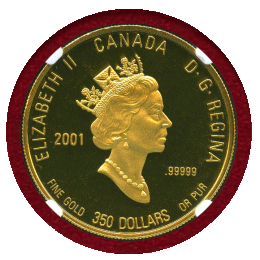 カナダ 2001年 350ドル 金貨 メイフラワー NGC PF68UC