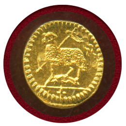 ドイツ ニュルンベルク ND(1700) 1/16 ラムダカット 金貨 神の子羊 MS66