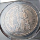 【SOLD】ニュージーランド 1935年 クラウン 銀貨 ワイタンギ条約 PCGS PR63
