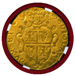 イタリア ミラノ 1621-65年 2ドッピエ 金貨 フェリペ4世 NGC MS62