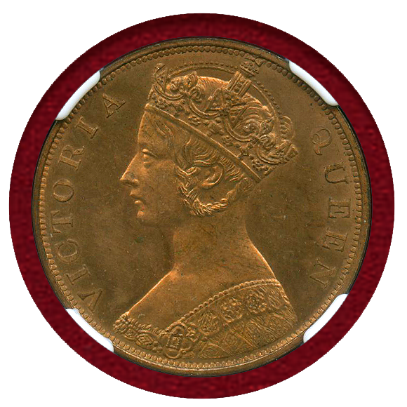 JCC | ジャパンコインキャビネット / 香港 1863年 1セント銅貨 ビクトリア女王 NGC MS64RB