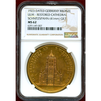 ドイツ 1923年 ギルトブロンズメダル ウルム大聖堂 NGC MS62