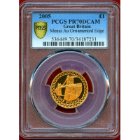 イギリス 2005年 1ポンド 金貨 メナイ吊橋 PCGS PR70DCAM