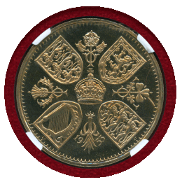 イギリス 1953年 クラウン 白銅貨 エリザベス2世戴冠記念 NGC PF67UC