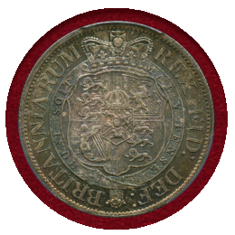 イギリス 1817年 1/2クラウン 銀貨 ジョージ3世 PCGS MS65