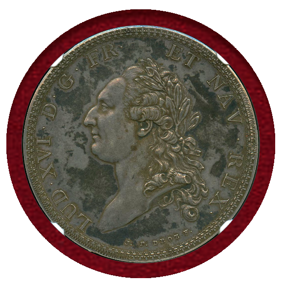フランス ルイ16世 八角形ジュトン銀貨／トークン／代用貨幣／1780年代 